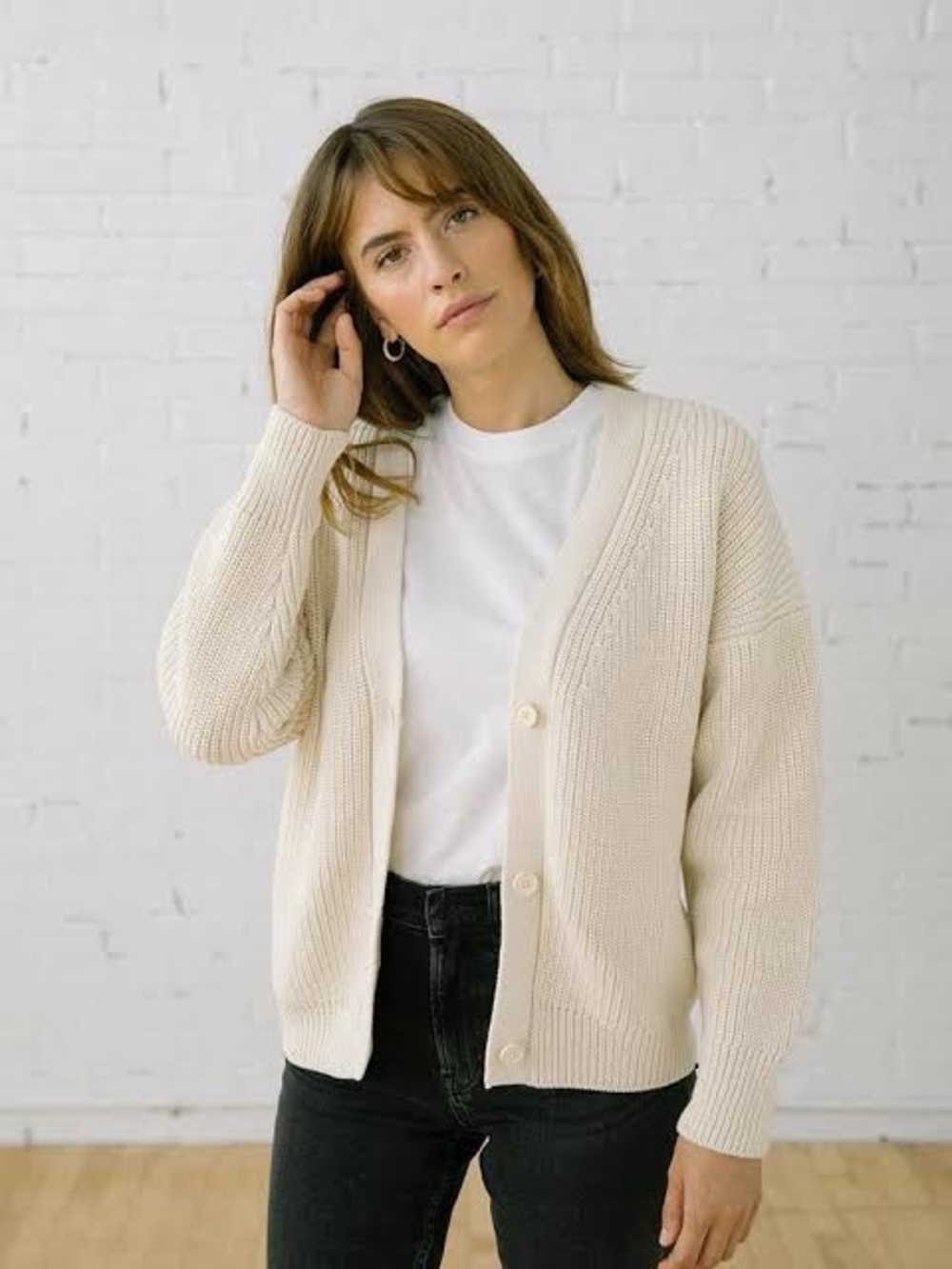 Shelter Cotton Cardigan - Birch